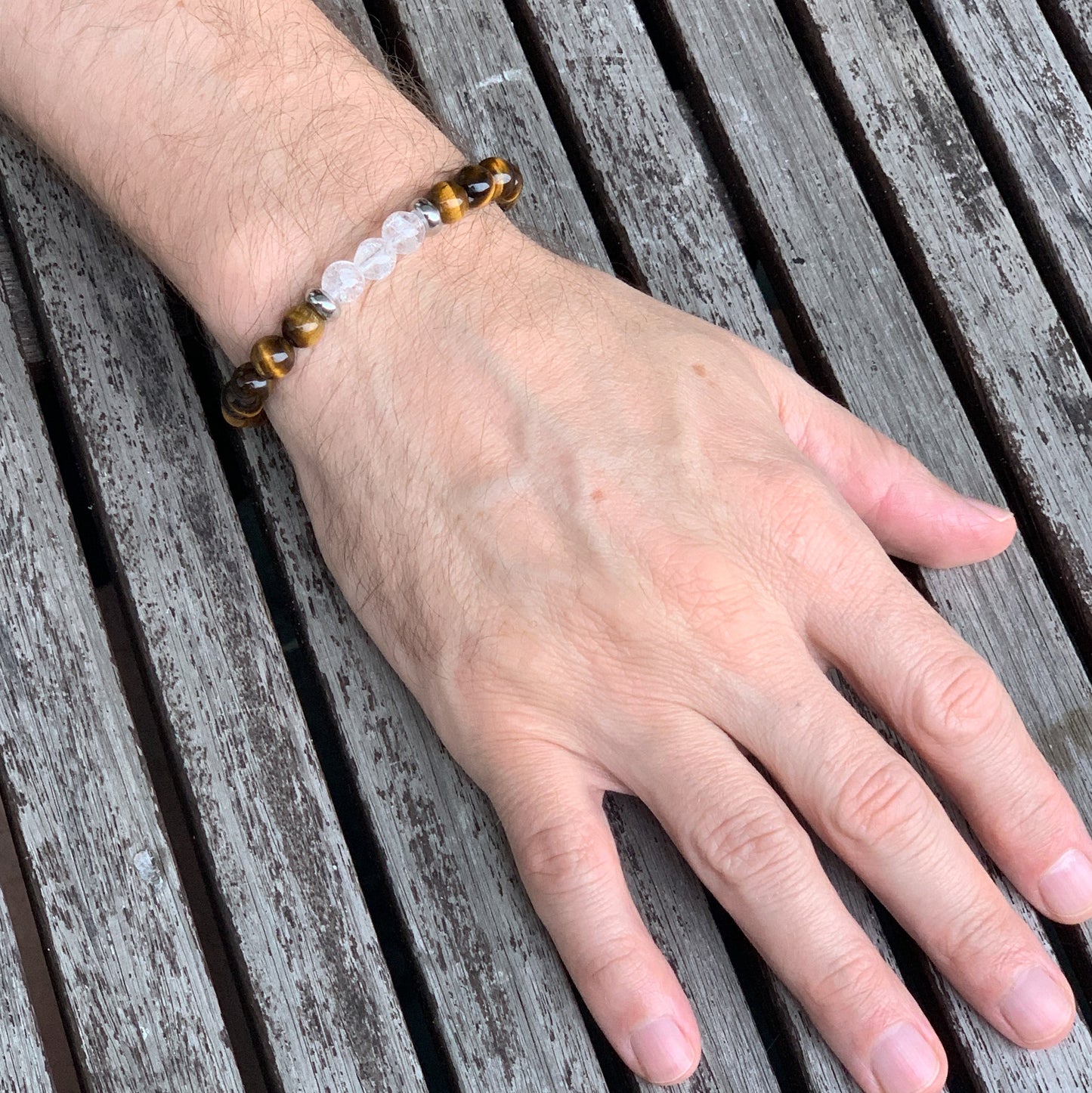 Tigers Eye & Crackle Quartz bracelet