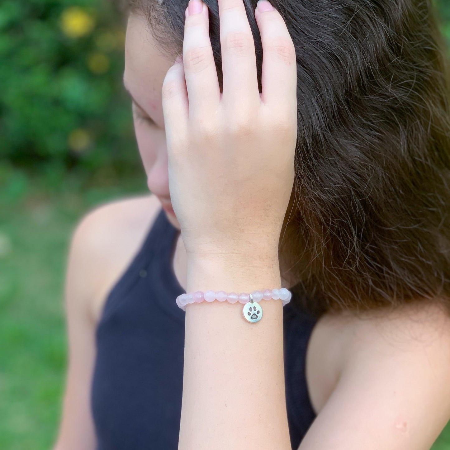 Rose Quartz Charm bracelet
