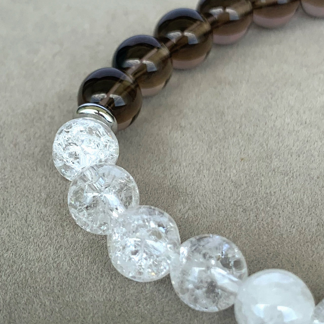 Smoky Quartz & Crackle Quartz bracelet