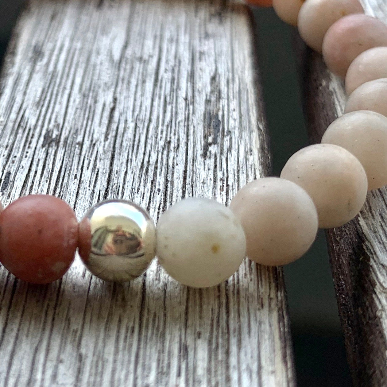 Cherry Blossom Jasper Ombre bracelet