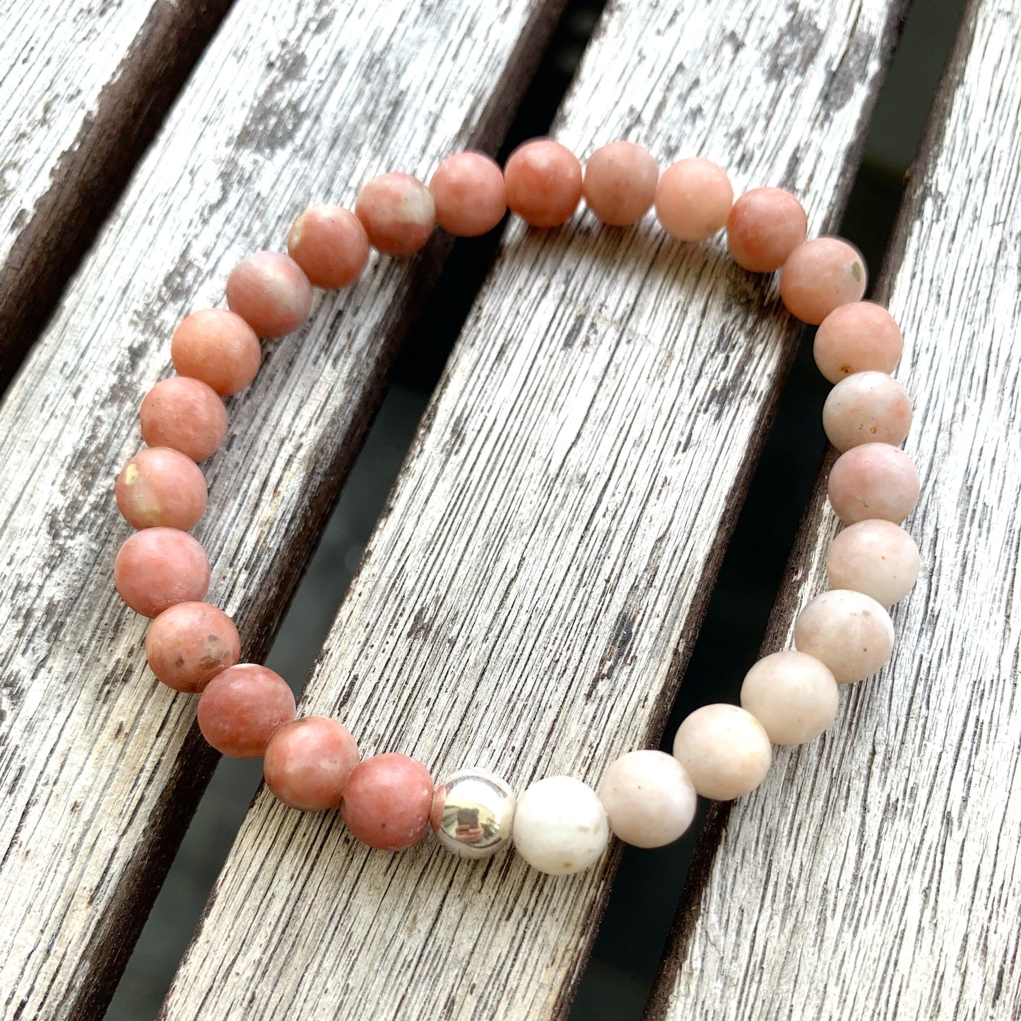 Cherry Blossom Jasper Ombre bracelet