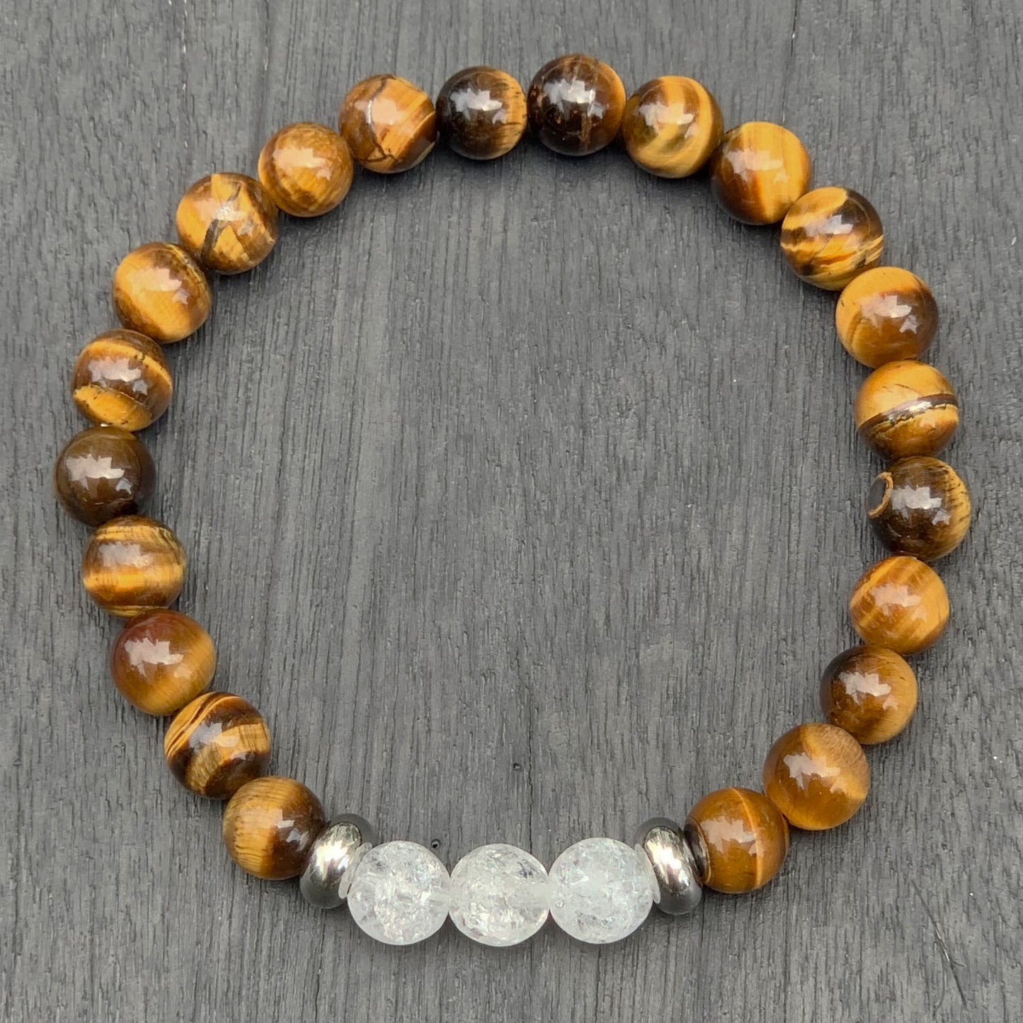 Tigers Eye & Crackle Quartz bracelet