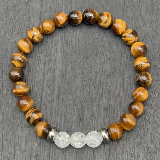 Tigers Eye & Crackle Quartz bracelet