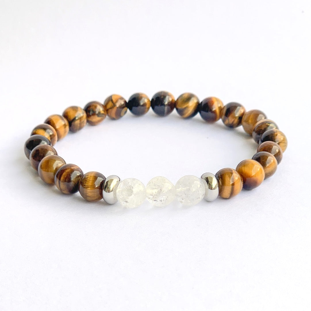 Tigers Eye & Crackle Quartz bracelet