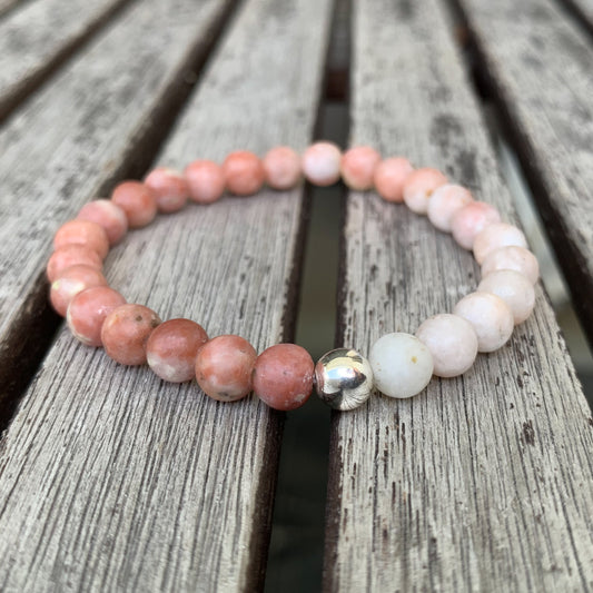 Cherry Blossom Jasper Ombre bracelet